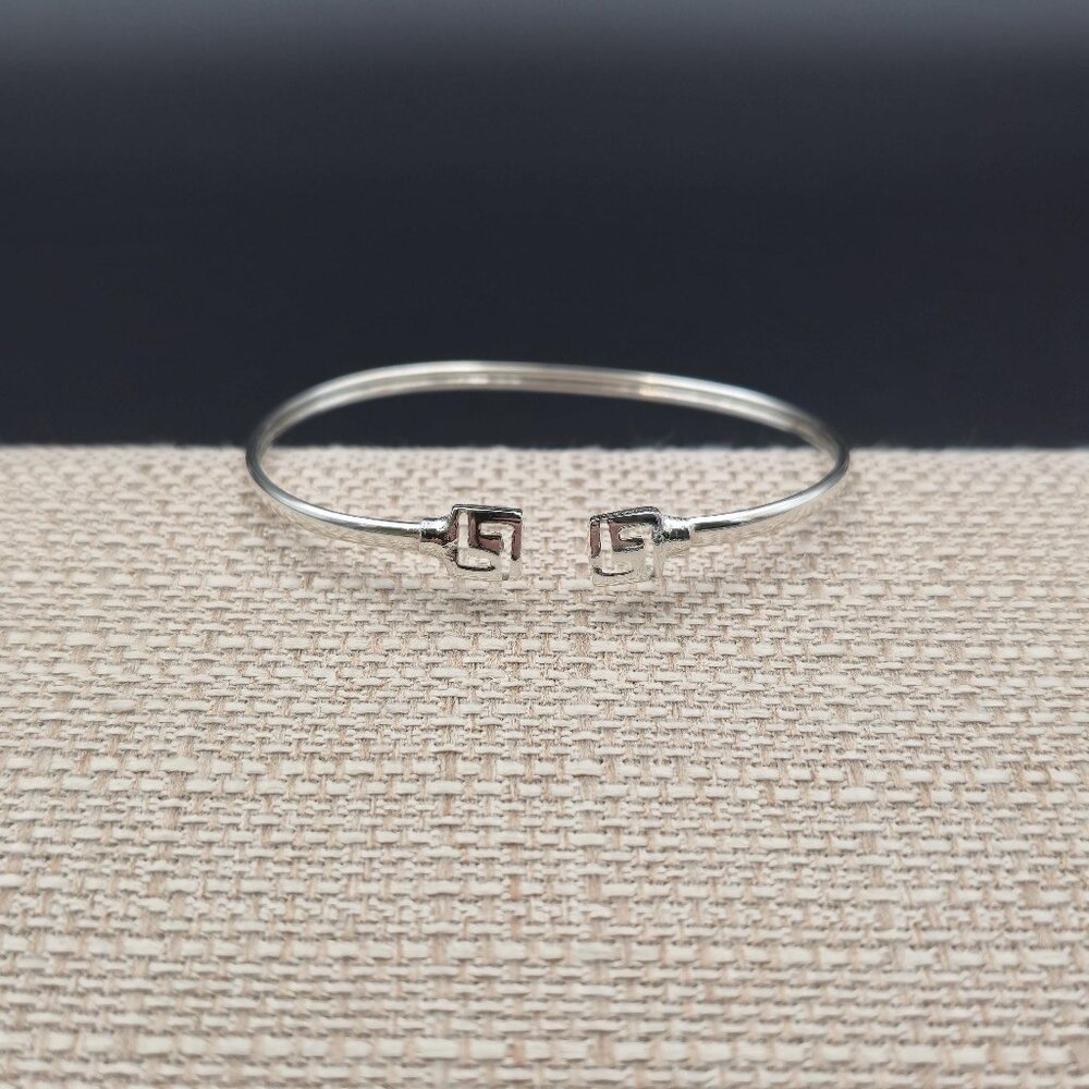 6.5 Inch Sterling Silver Greek Key Open Style Bracelet B936